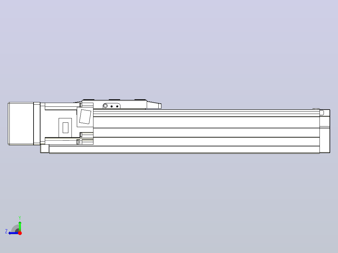 滚珠丝杠直线轴内置导轨TPA-GCR-80-1610C-L200-ML-M20-N3右视图
