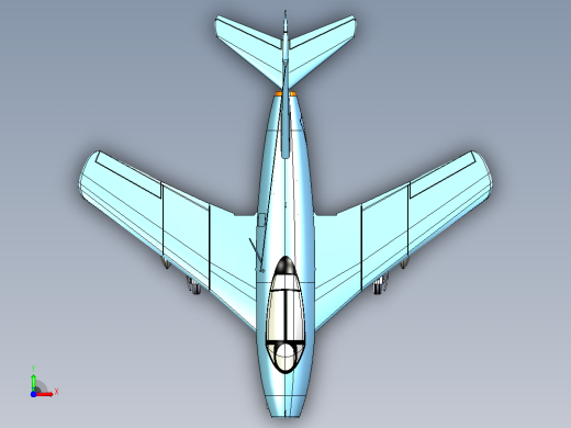 米格15战斗机CATIA V5 r21模型前视缩略图