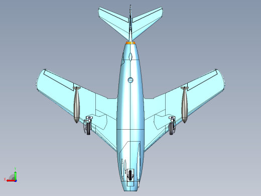 米格15战斗机CATIA V5 r21模型后视缩略图