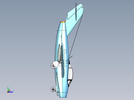 米格15战斗机CATIA V5 r21模型左视缩略图