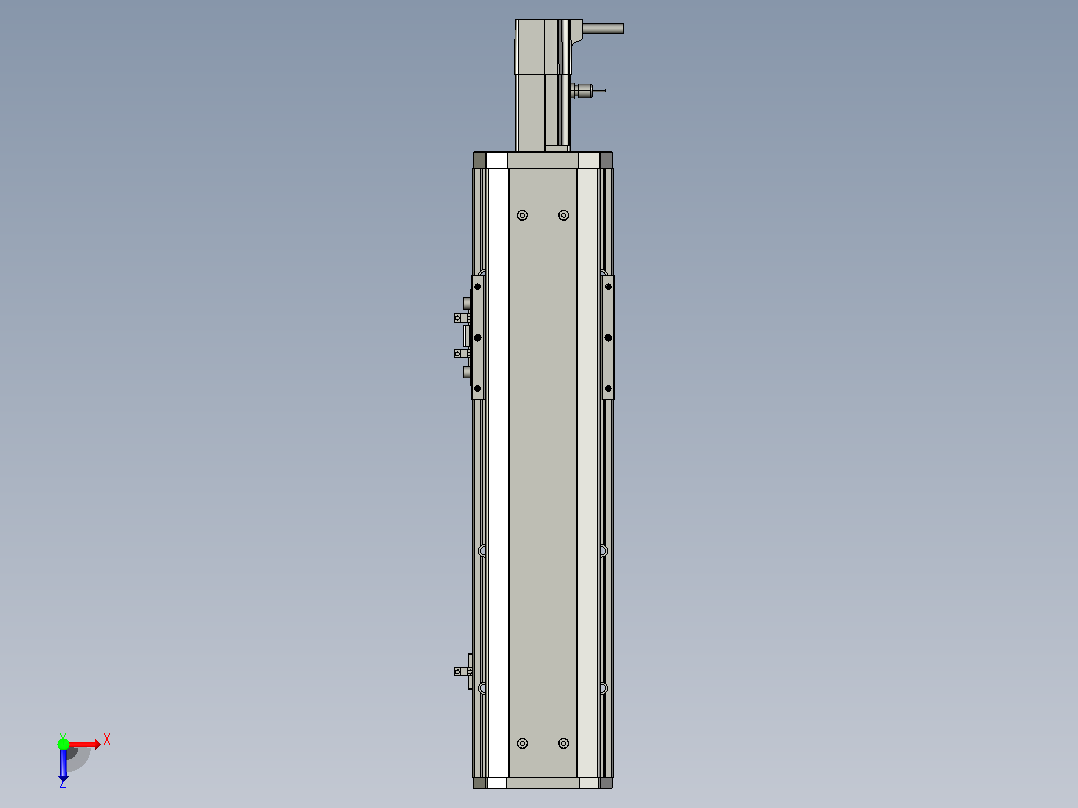 SYS12-BC-200-100W滚珠花健、支撑座、滚珠丝杠、交叉导轨、直线模组.STEP俯视图