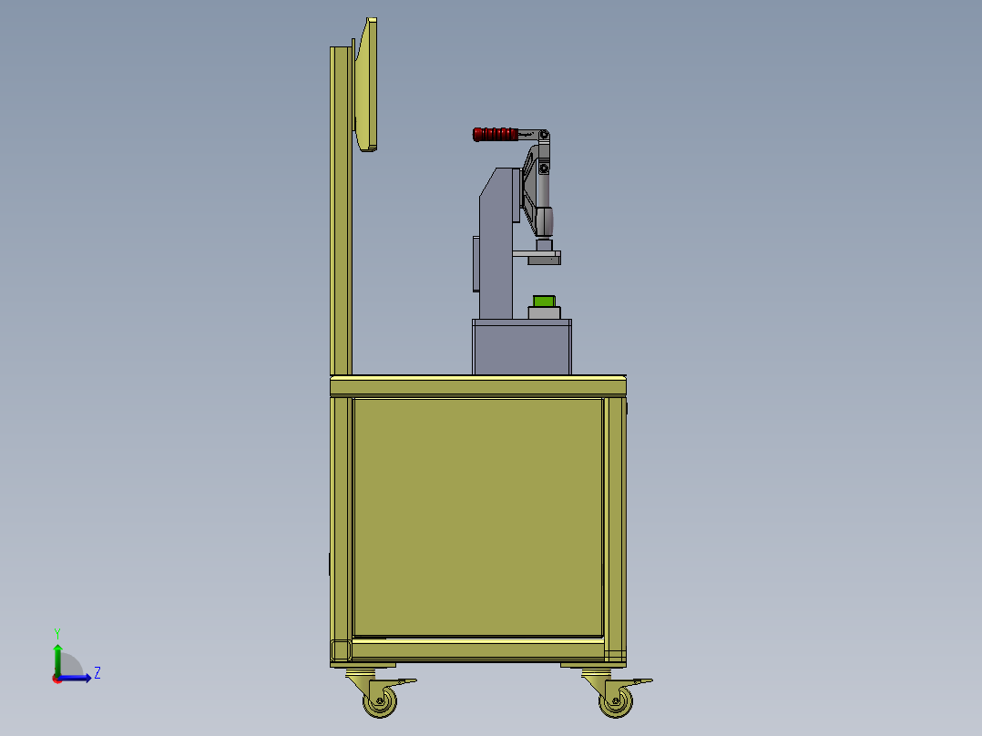 手动气密性测试夹具sw18可编辑左视图