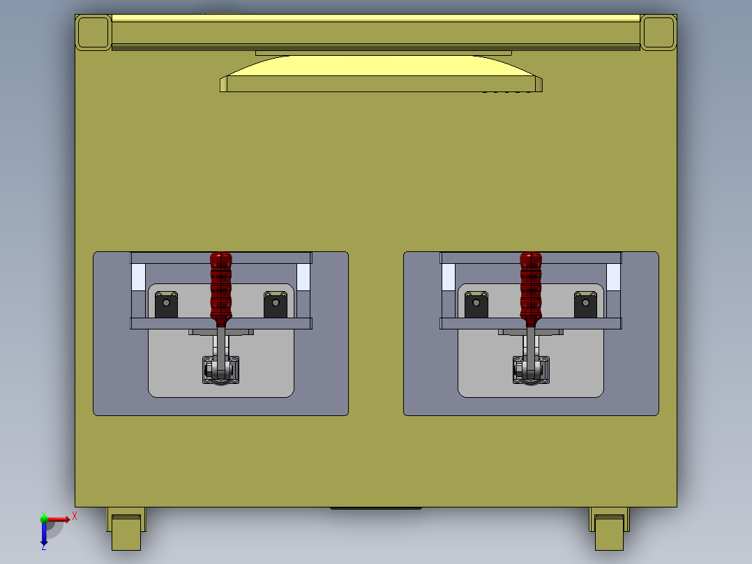 手动气密性测试夹具sw18可编辑俯视图