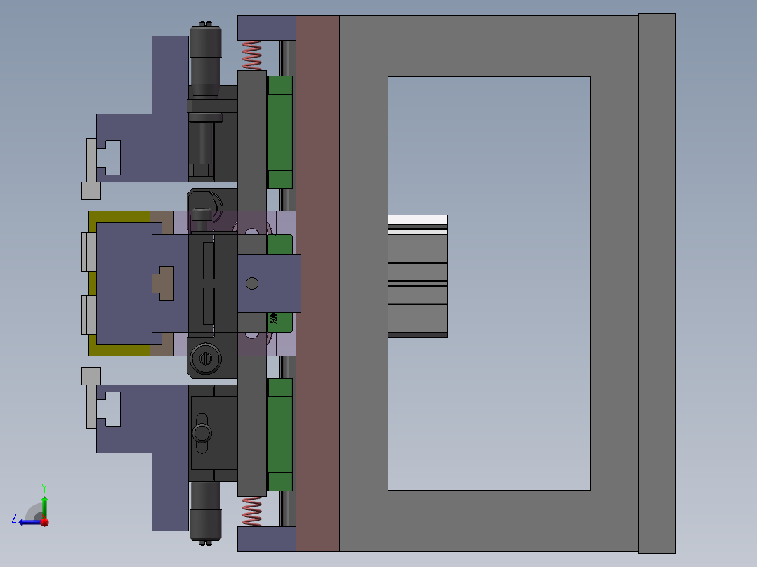 校正机构夹具sw18可编辑右视图