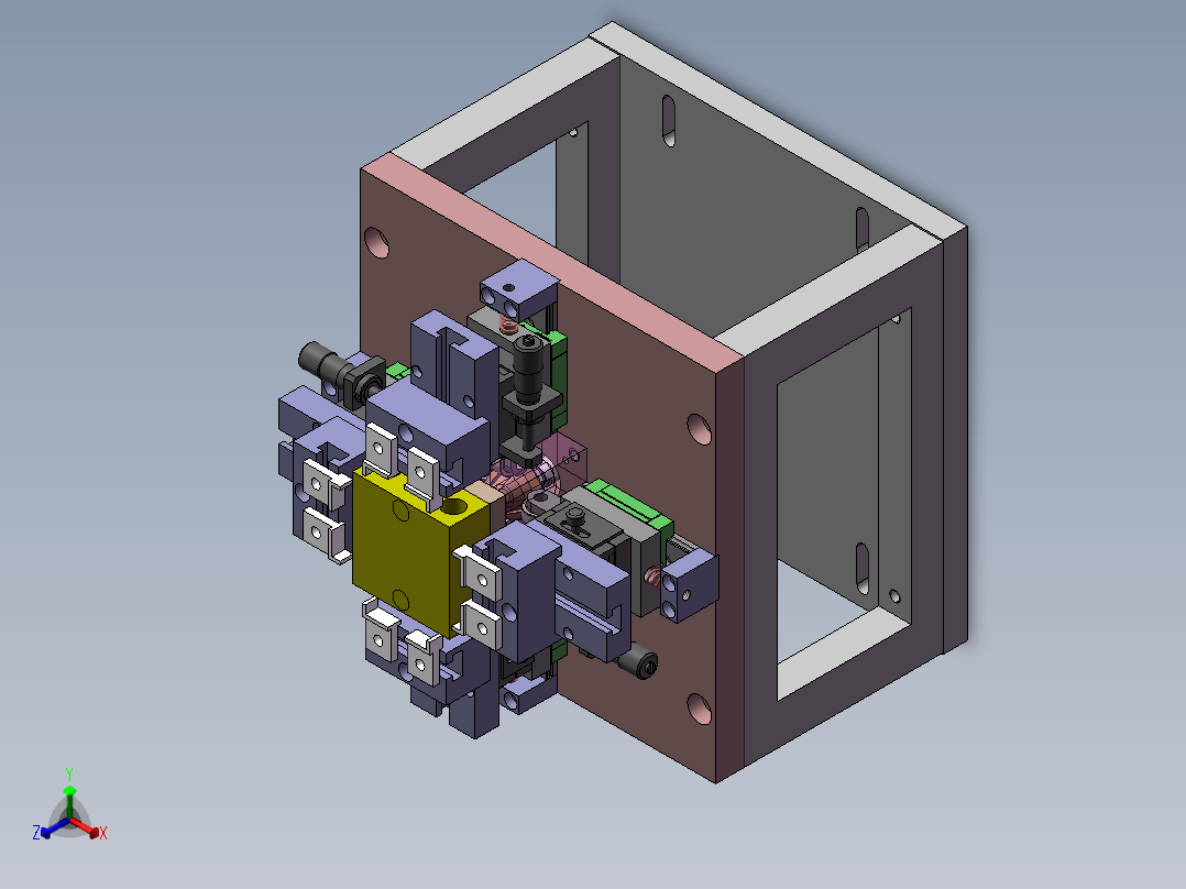 校正机构夹具sw18可编辑正等轴测图