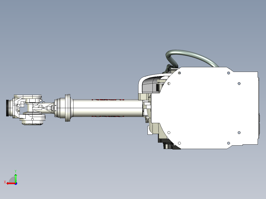 那智机器人nachi sra166 166kg 6axis industrial robot后视图