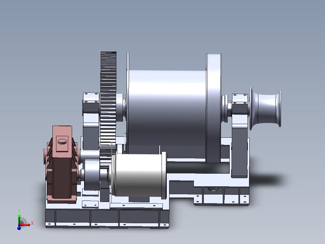 j70电动驱动钻机绞车设计(sw10+说明书+cad)