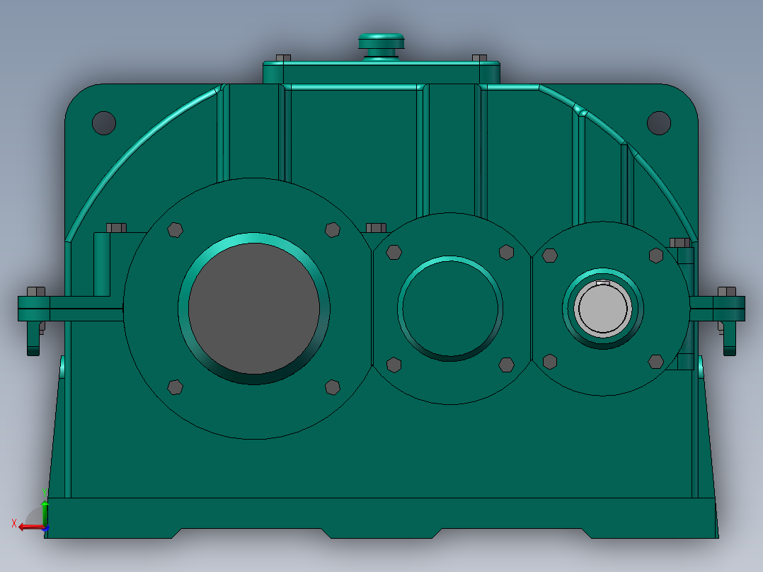 ZLY型硬齿面圆柱齿轮减速器后视图