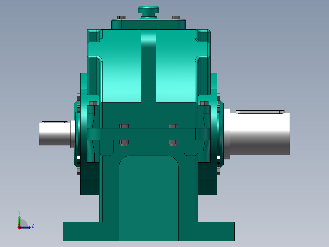 ZLY型硬齿面圆柱齿轮减速器左视图