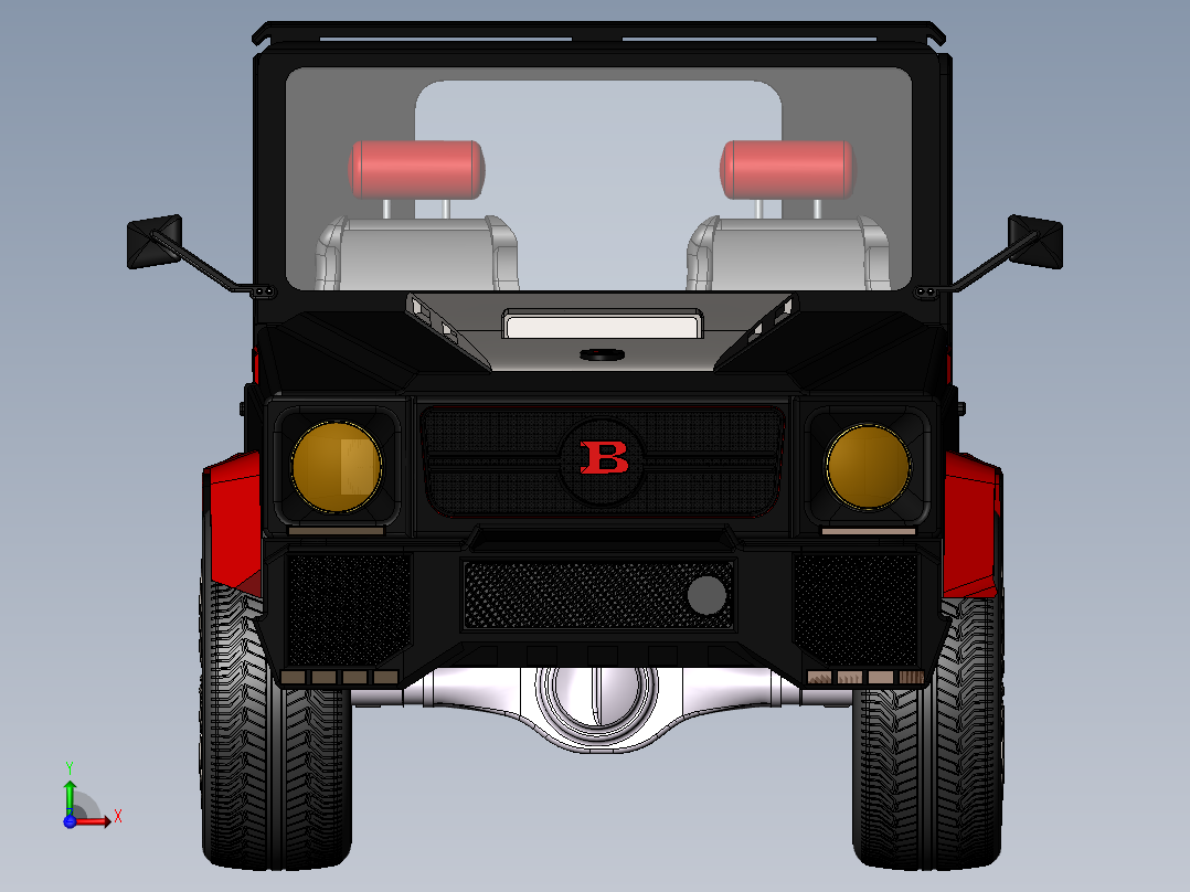 6.奔驰G级SUV前视图