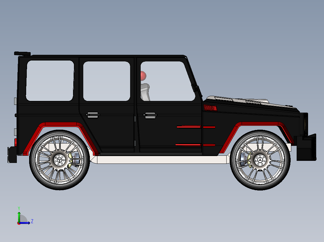 6.奔驰G级SUV左视图