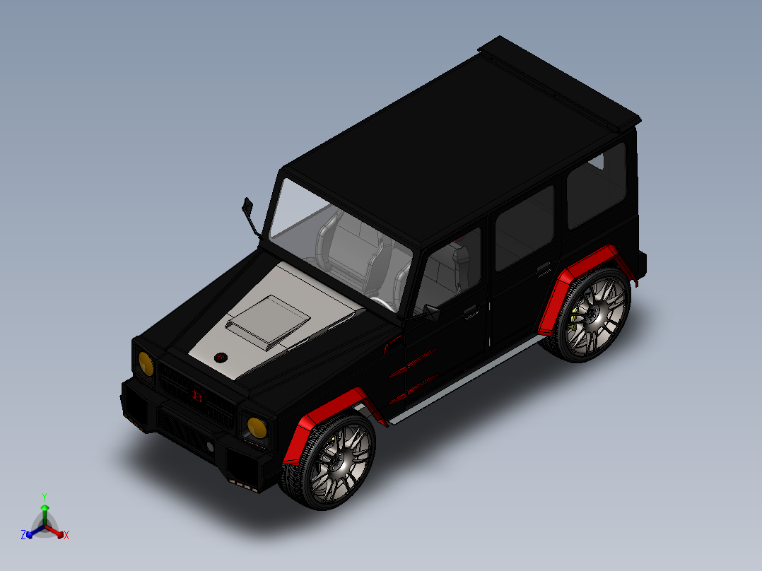 6.奔驰G级SUV正等轴测图