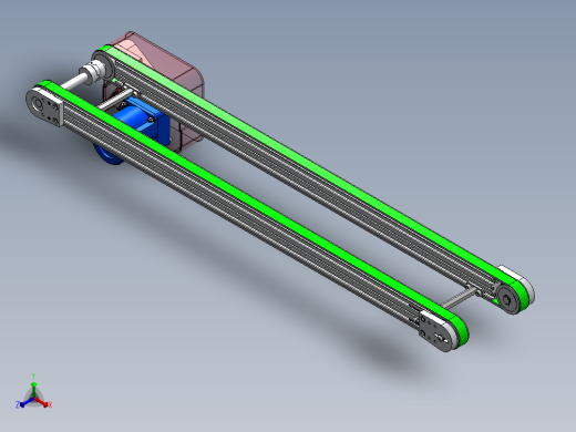 米思米输送机传送带150X1000 非标机械设计3D图纸传送带文件素材