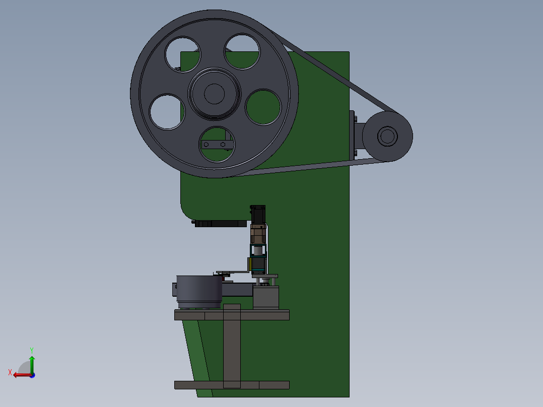 冲床自动送料系统3D图纸 T413后视图