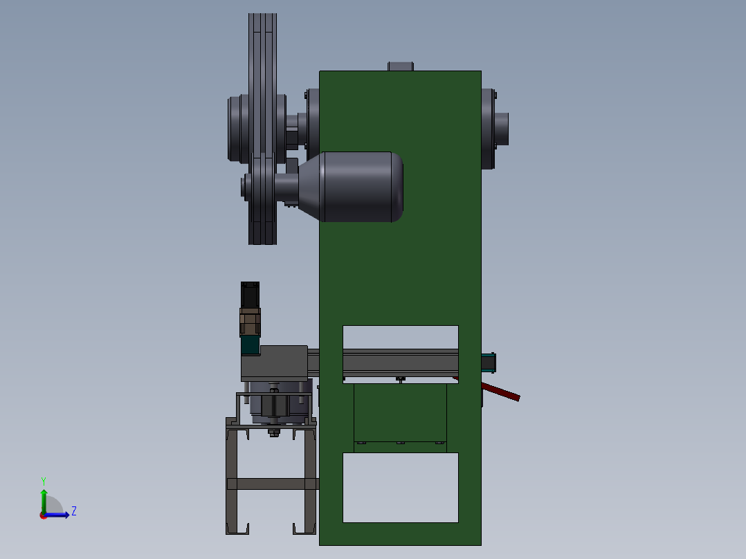 冲床自动送料系统3D图纸 T413左视图