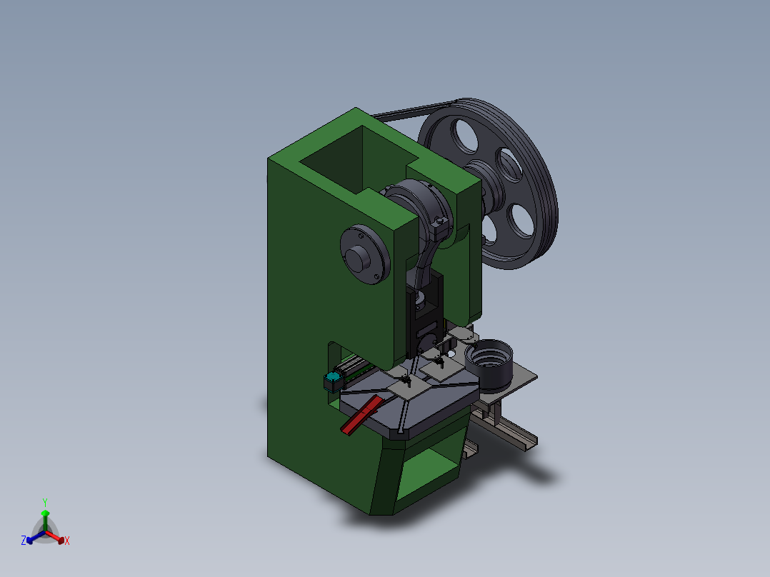 冲床自动送料系统3D图纸 T413正等轴测图