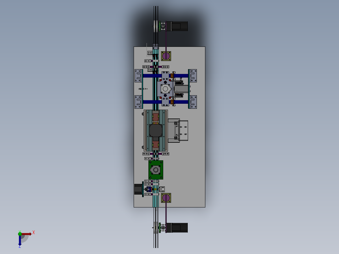 T77 移印包装机俯视图