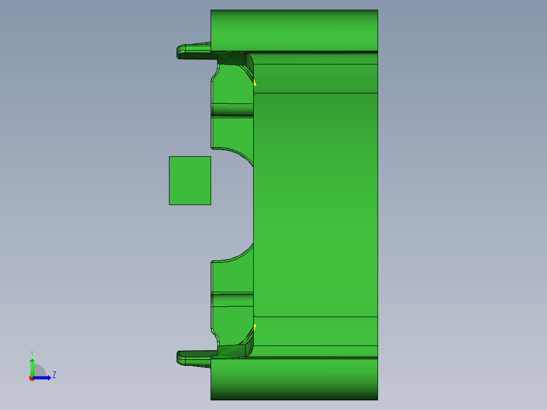 半自动手贴标机左视图