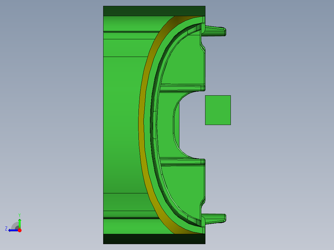 半自动手贴标机右视图