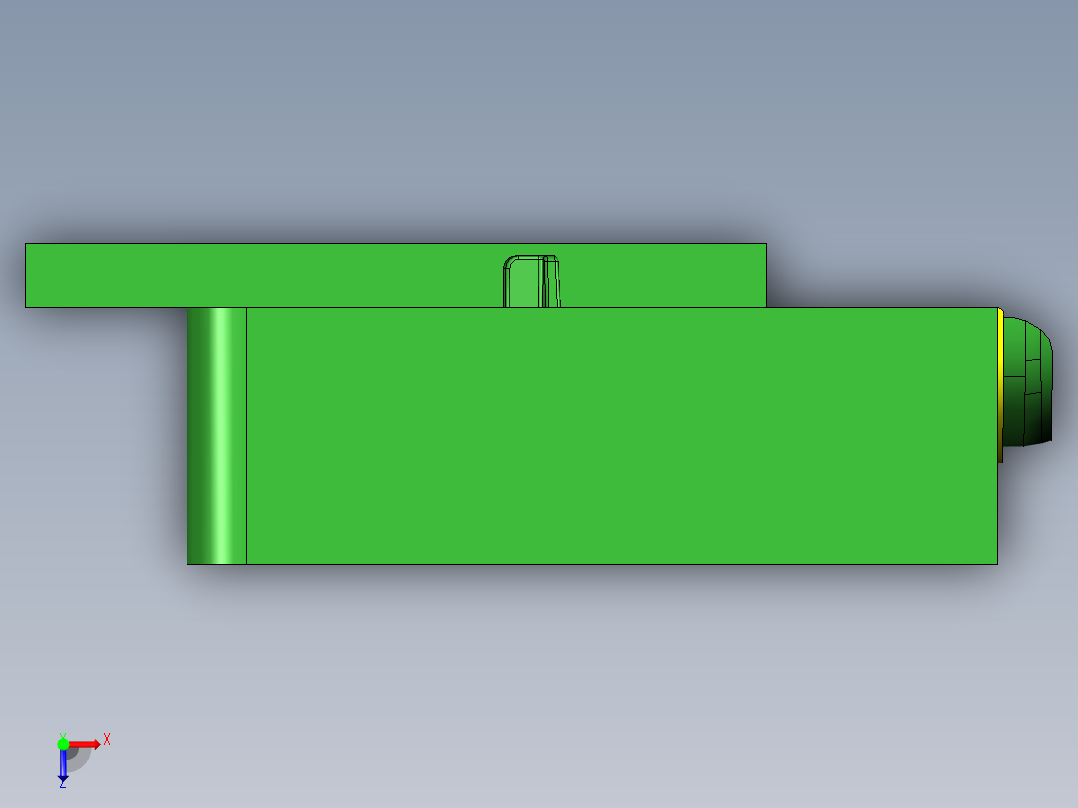 半自动手贴标机俯视图