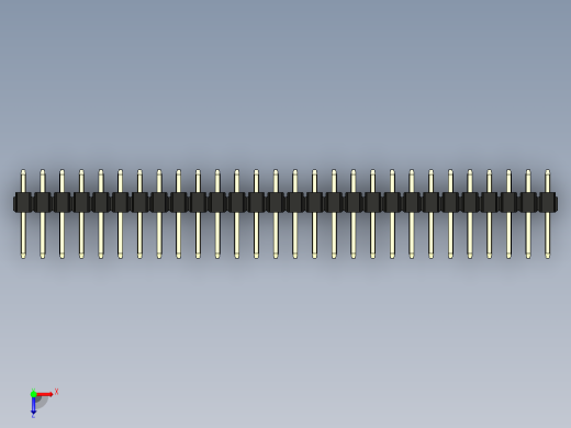 彩色公头100mil（2.54mm）系列-DS1021_black_3x28p_100mil_Type1_rev1.0俯视缩略图
