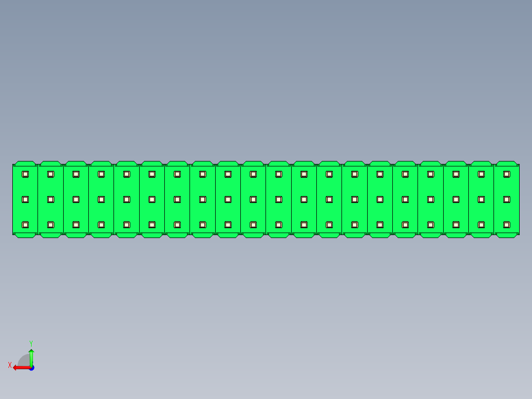 彩色公头100mil（2.54mm）系列-DS1021_green_3x20p_100mil_Type5_rev1.0后视图