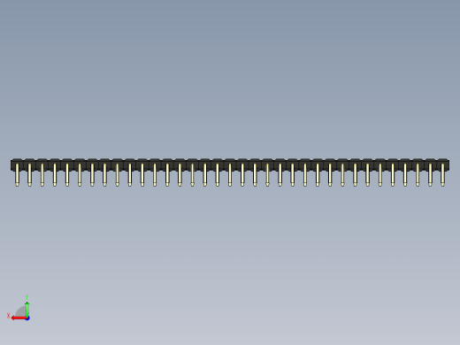 彩色公排针 100mil 2.54mm 系列-DS1022_black_1x35p_100mil_TypeD_rev1.0后视缩略图