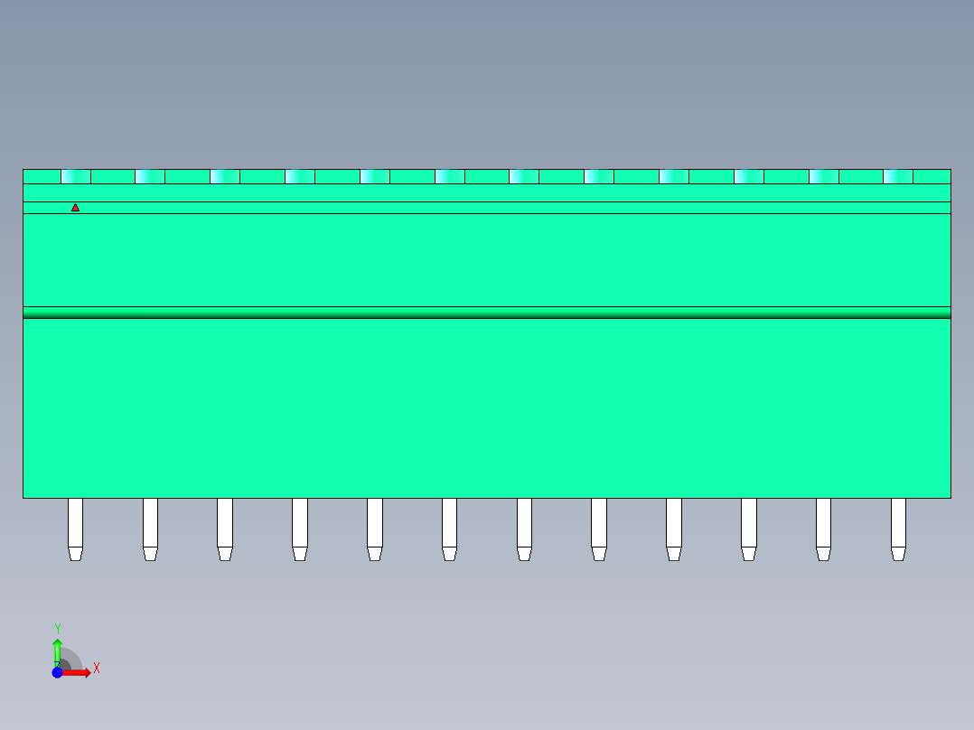 DEGSON 2EDG 系列 5.0mm 可插拔接线端子组-2EDGVH-5.0-24P-14-00AH前视图