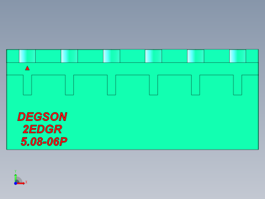 DEGSON 2EDG 系列 5.08mm 可插拔接线端子组-2EDGR-5.08-06P-14-00AH前视缩略图