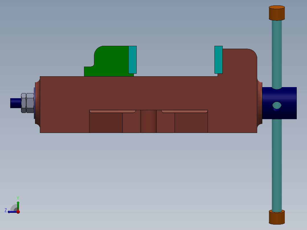 板凳虎钳右视图