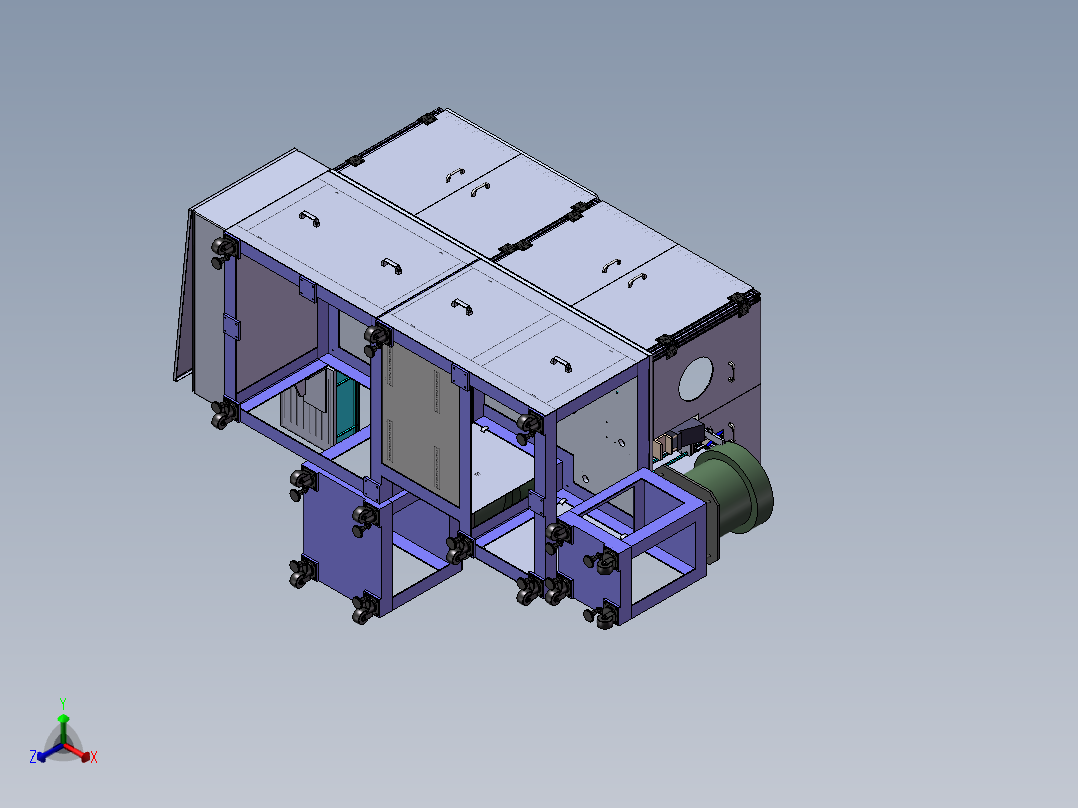 一款日本装配机正等轴测图