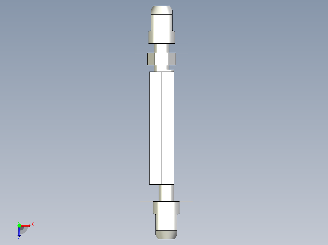 鏈條螺絲(Double End)CBD1-3D多系列多零件图纸模型俯视图