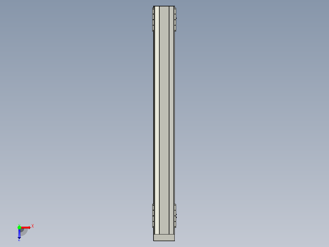 直线模组LHA21-S1900-D设计图纸俯视图