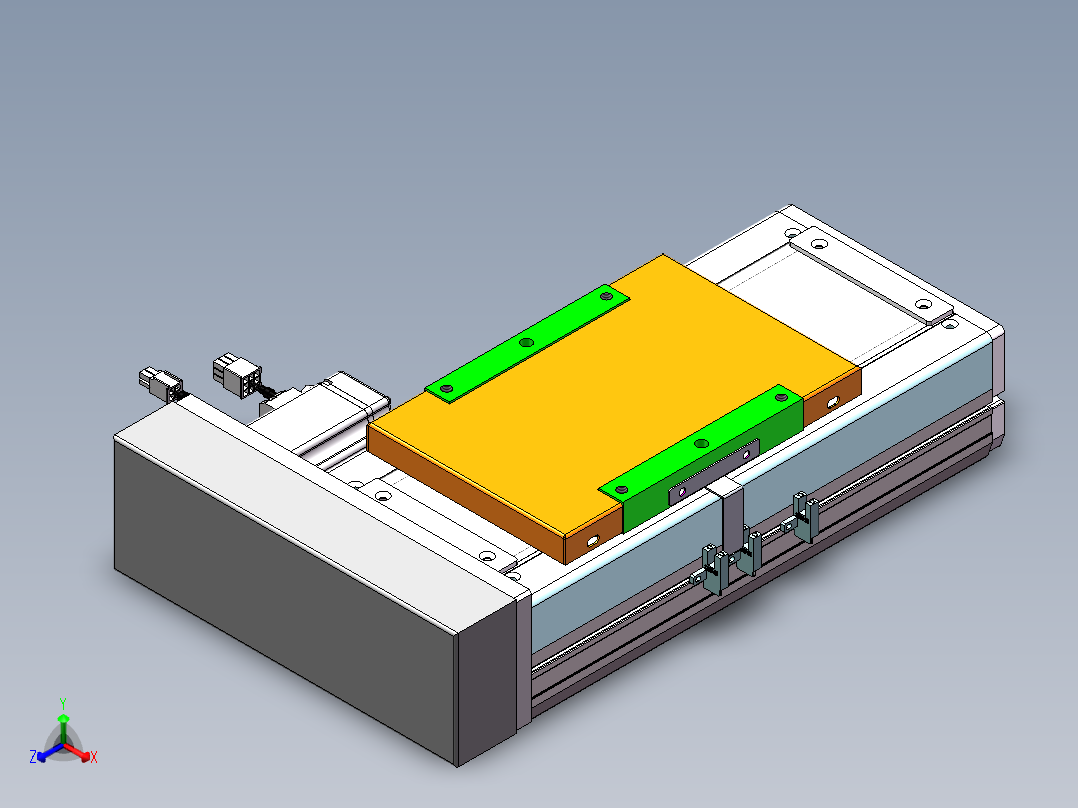 MCH丝杆全封闭MCH17-BR-400W正等轴测图