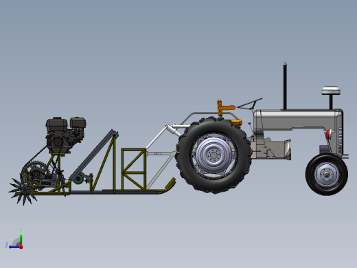 牵引式插秧机设计右视缩略图