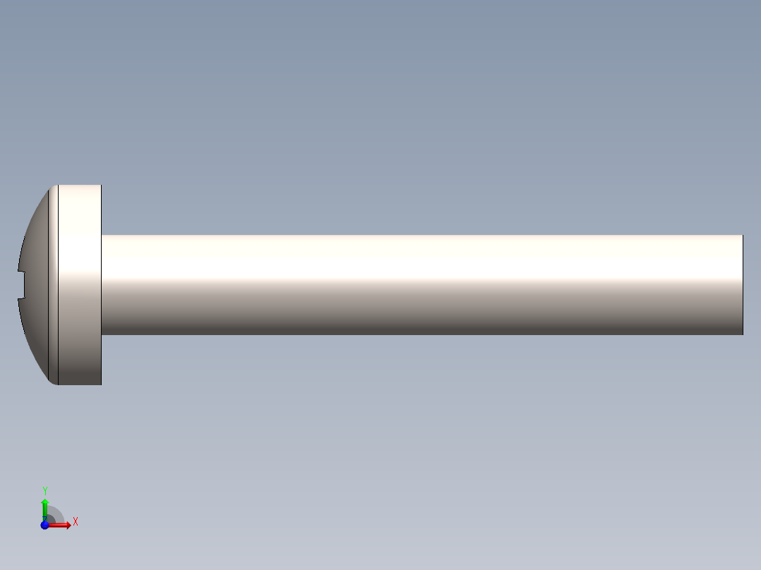 螺丝 M2.5 十字盘头-M2.5 x 16 Screw head.SLDPRT前视图
