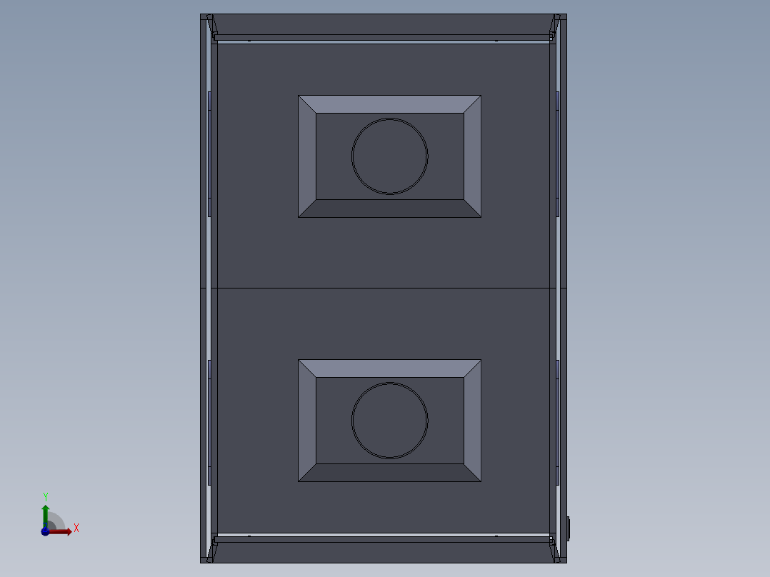 桌上型通风柜前视图