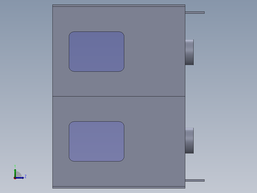 桌上型通风柜左视图
