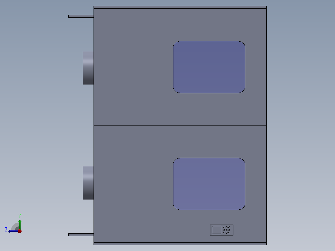 桌上型通风柜右视图