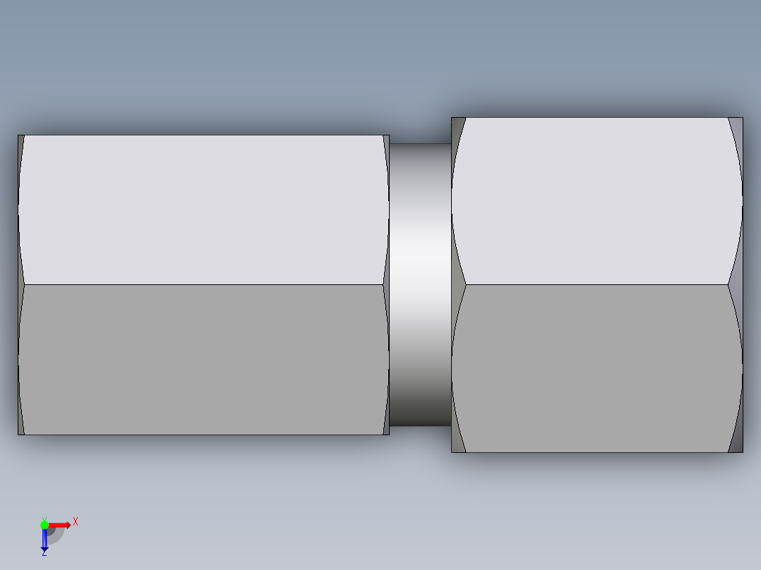 卡套式工业通用硬管接头EO_Swivel_connector_GAI08ZSM71俯视图