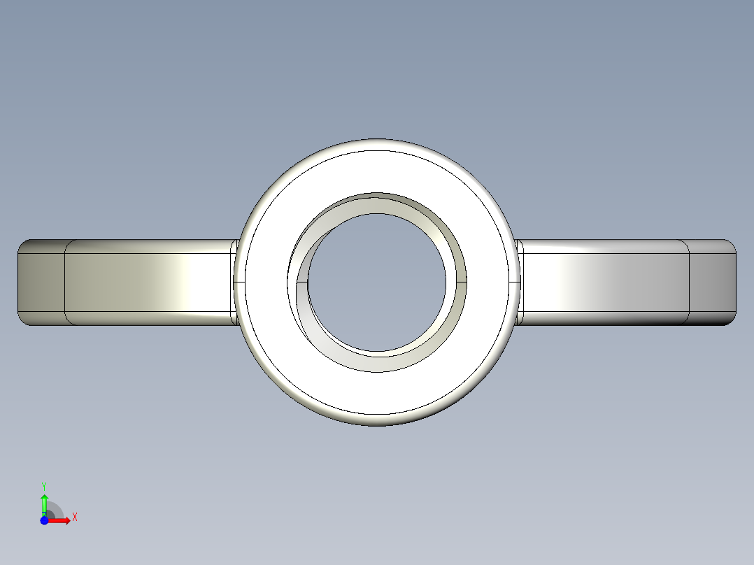 WING NUT 5-16in-18 Thread size 1-2in Base Diameter.IGS前视图