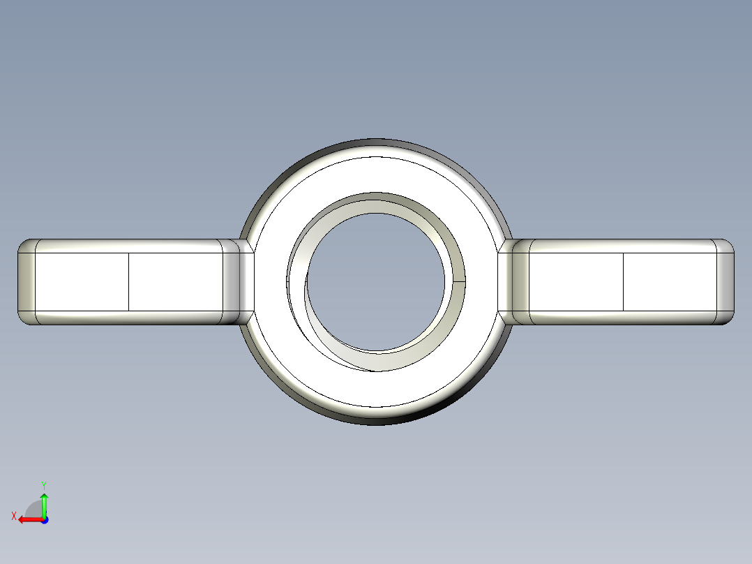 WING NUT 5-16in-18 Thread size 1-2in Base Diameter.IGS后视图