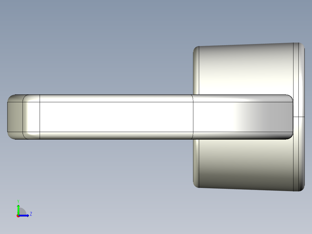 WING NUT 5-16in-18 Thread size 1-2in Base Diameter.IGS左视图