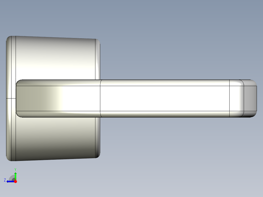 WING NUT 5-16in-18 Thread size 1-2in Base Diameter.IGS右视图