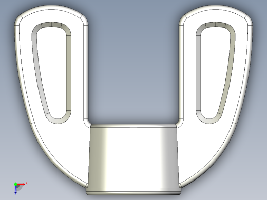 WING NUT 5-16in-18 Thread size 1-2in Base Diameter.IGS俯视缩略图