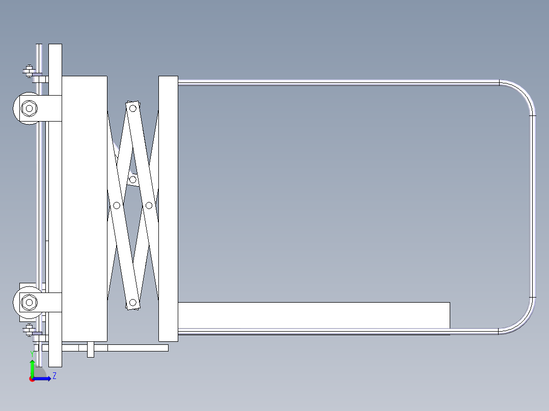 葡萄园采摘车设计左视图