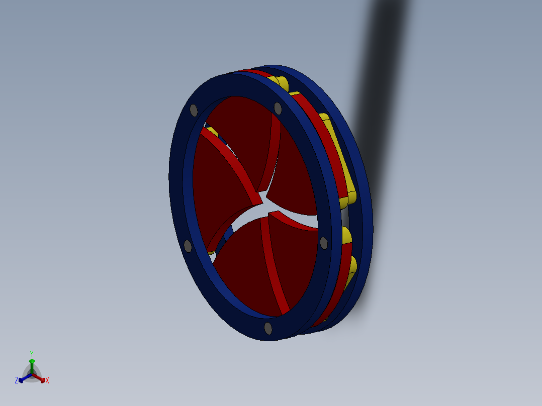 虹膜机构12正等轴测图