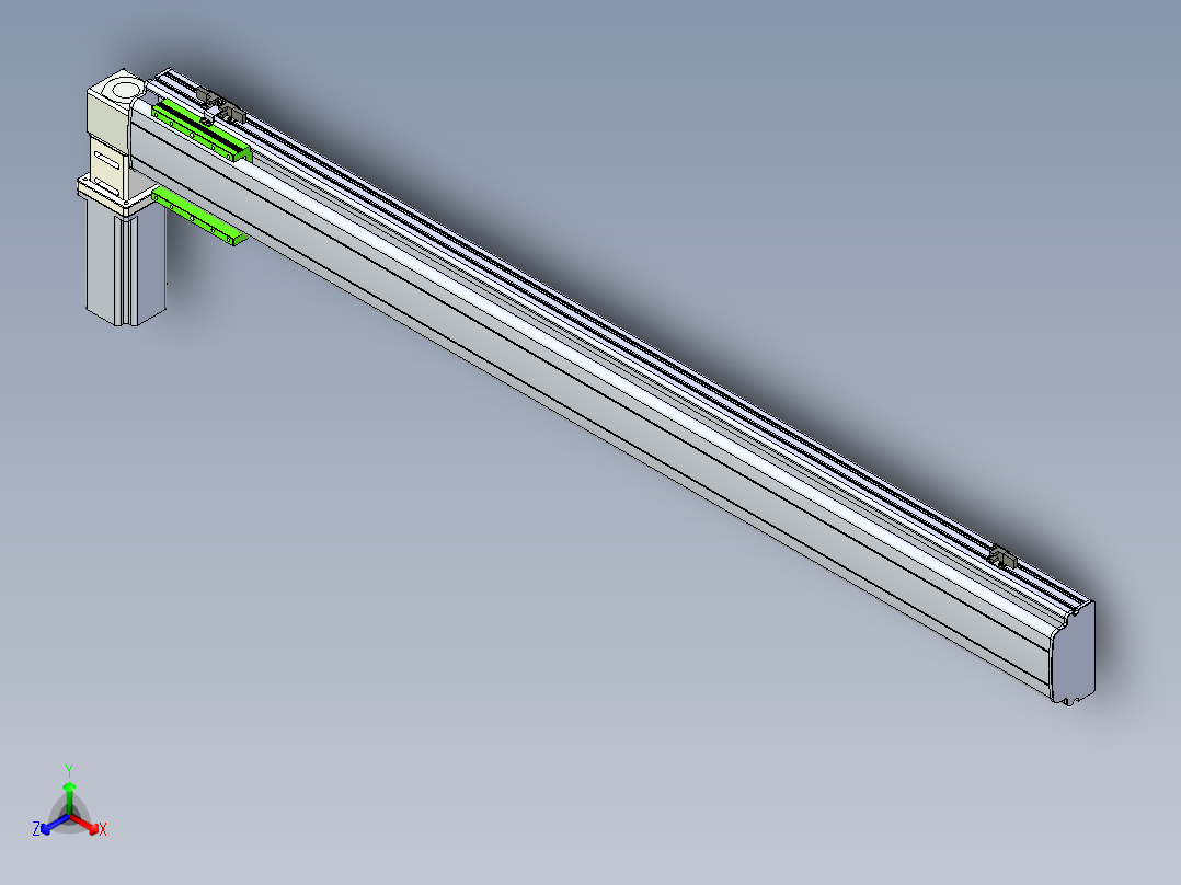同步带滑台-半封闭B13-L90-S1300-L-Z86-D3主视图