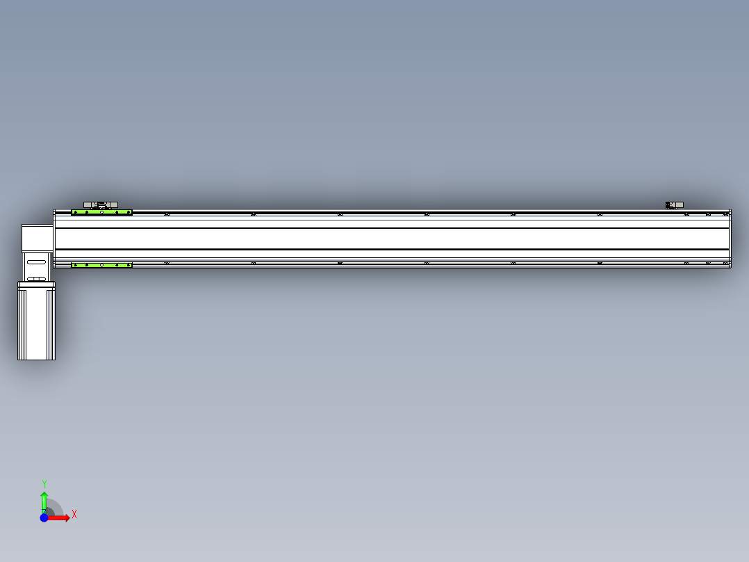 同步带滑台-半封闭B13-L90-S1300-L-Z86-D3前视图