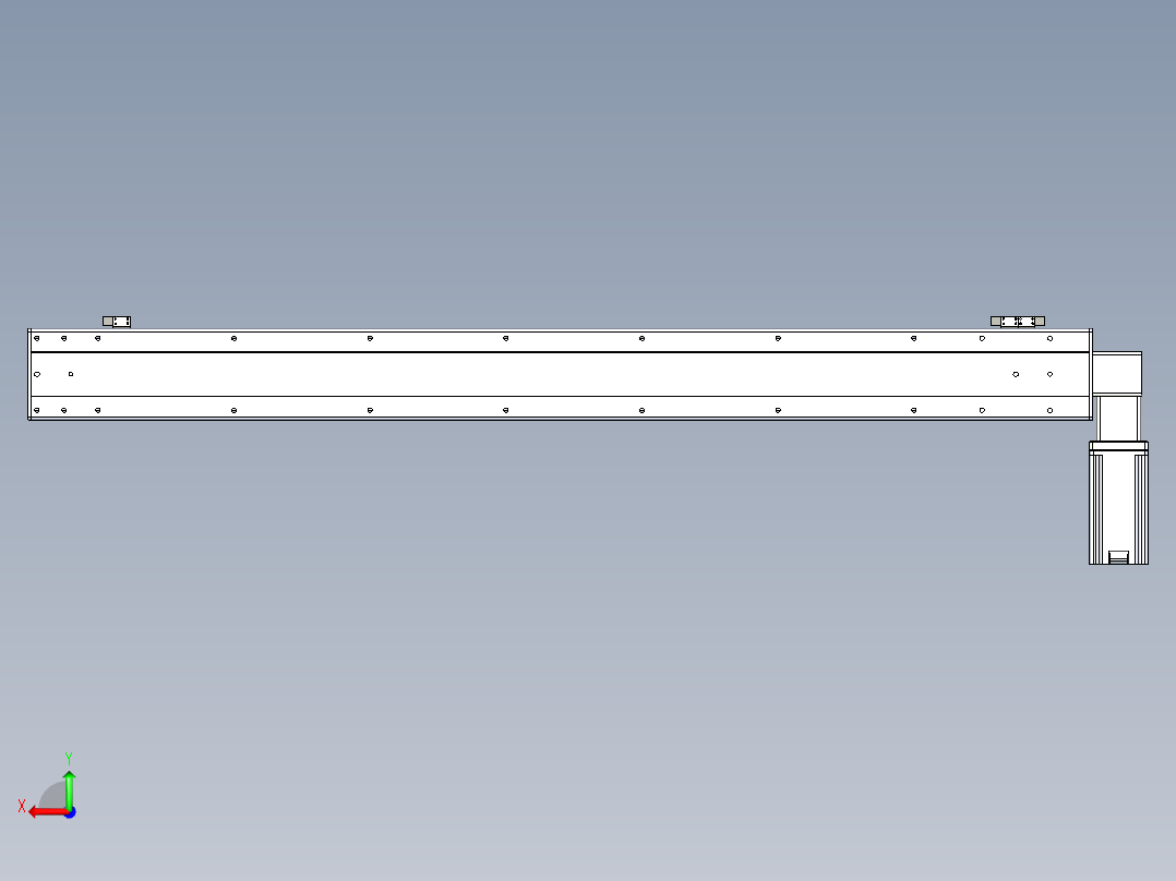同步带滑台-半封闭B13-L90-S1300-L-Z86-D3后视图